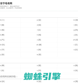 汉语拼音字母表网--声母和韵母及整体认读音节